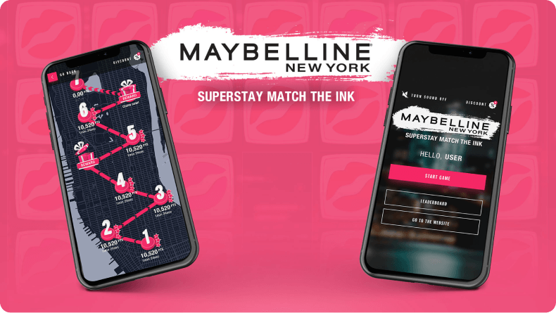 Match the Ink branded game for Maybelline New York