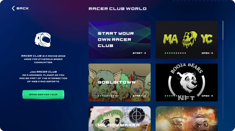 NFT Communities and In-Game Clubs in Racer Club NFT Gaming Ecosystem