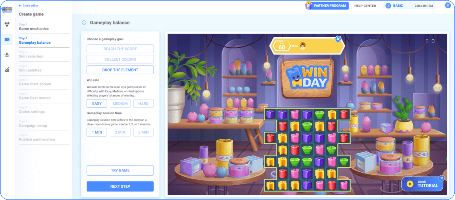 Winday Gamification Platform for Marketing Web Based Games