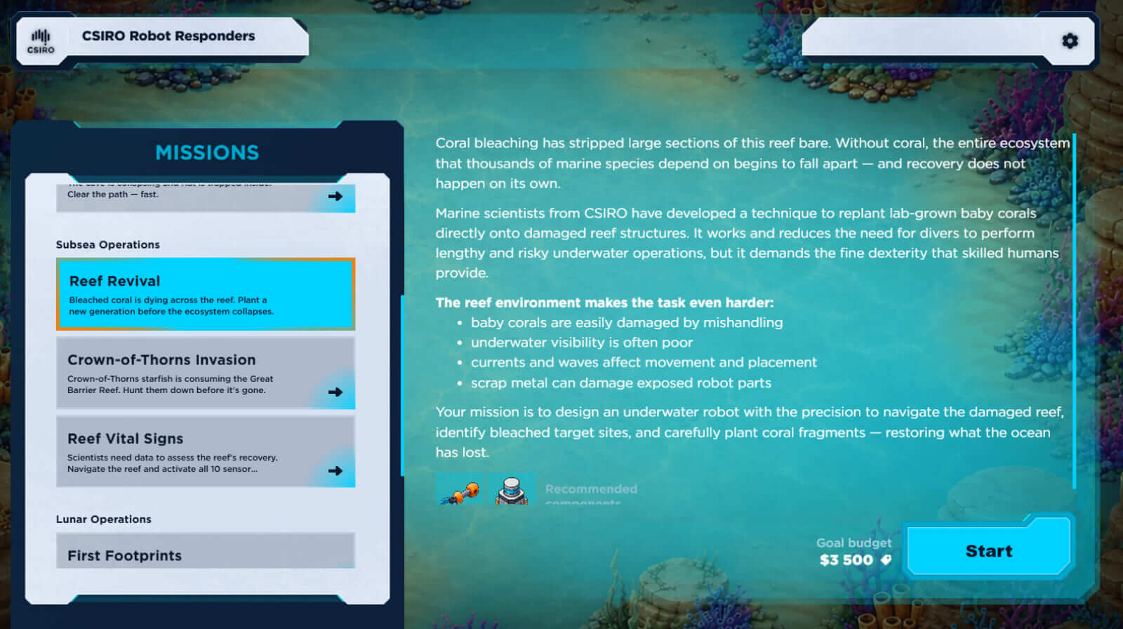 CSIRO Robot Responders: Subsea Operations Missions