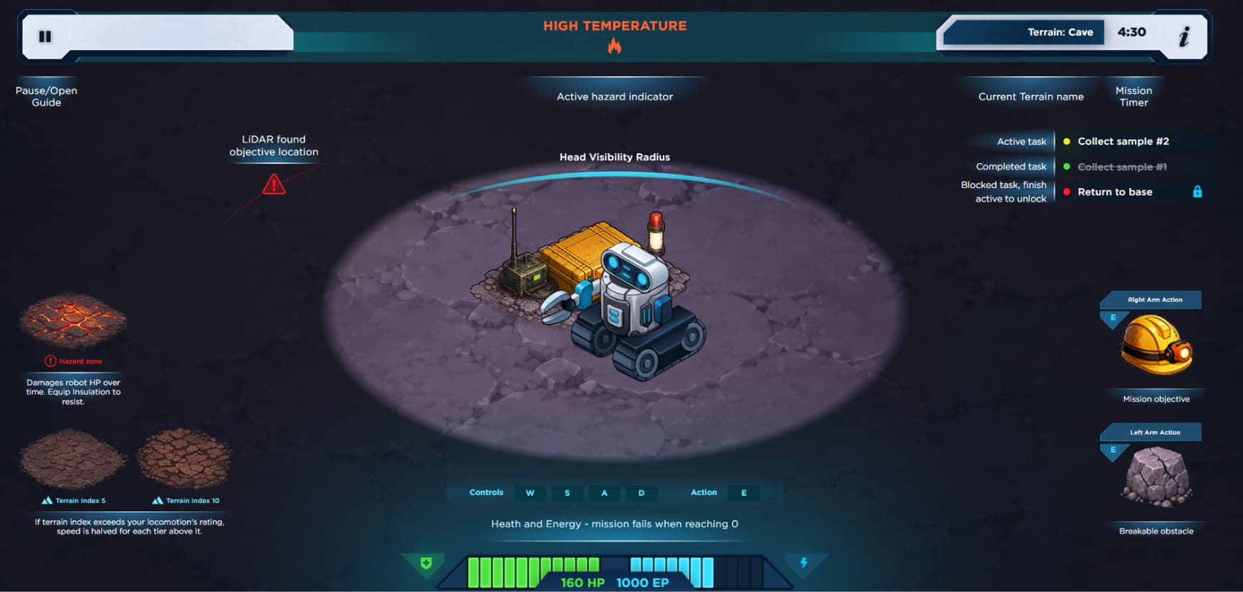CSIRO Robot Responders: Onboarding Screen