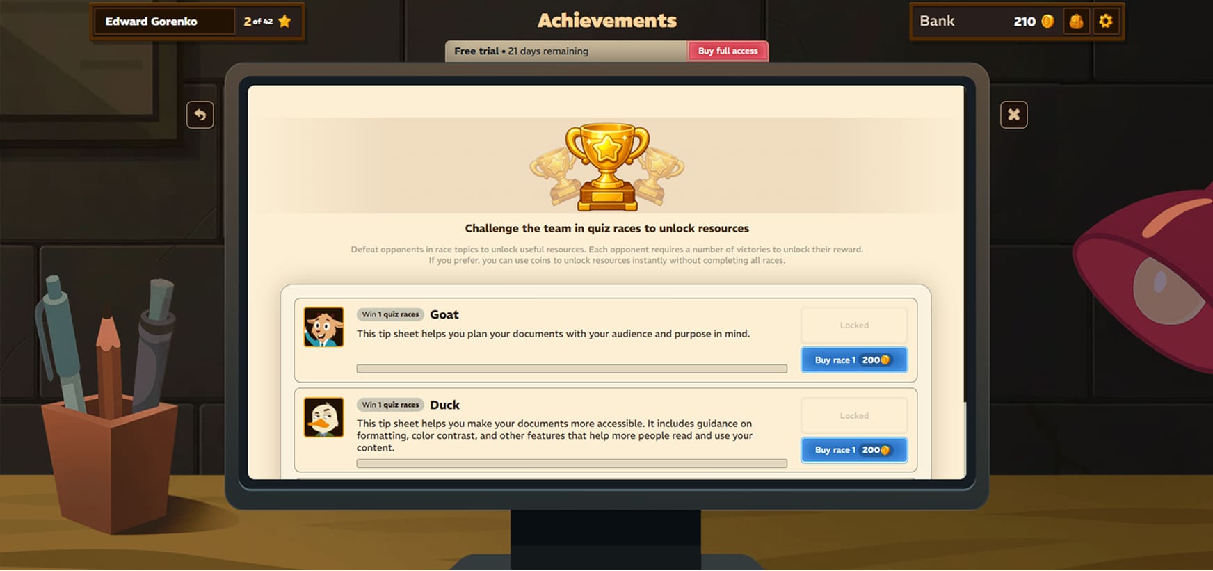 The Plain Games: Gamified eLearning Platform