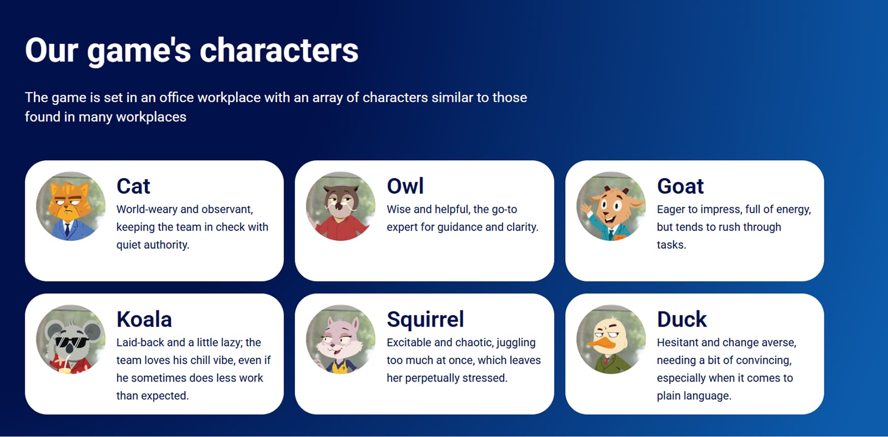 The Plain Game's Characters