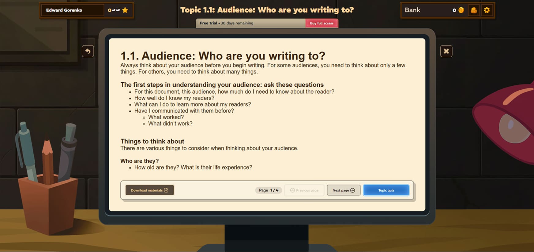 Topic 1.1: Identifying the Audience