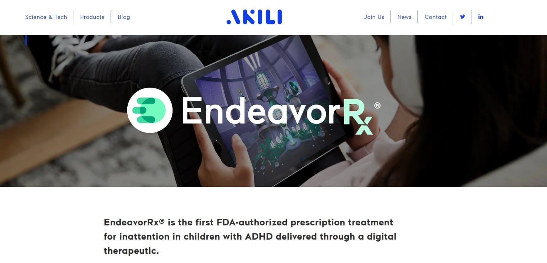 EndeavorRx serious game for ADHD in Children aged 8–12